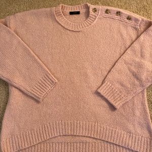 Like New JCrew Baby Pink XL Sweater w/Button Detail